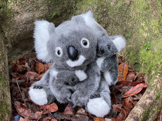 Sarah the koala with twins 10"